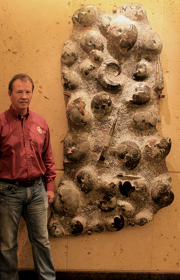 Michael with Fossils