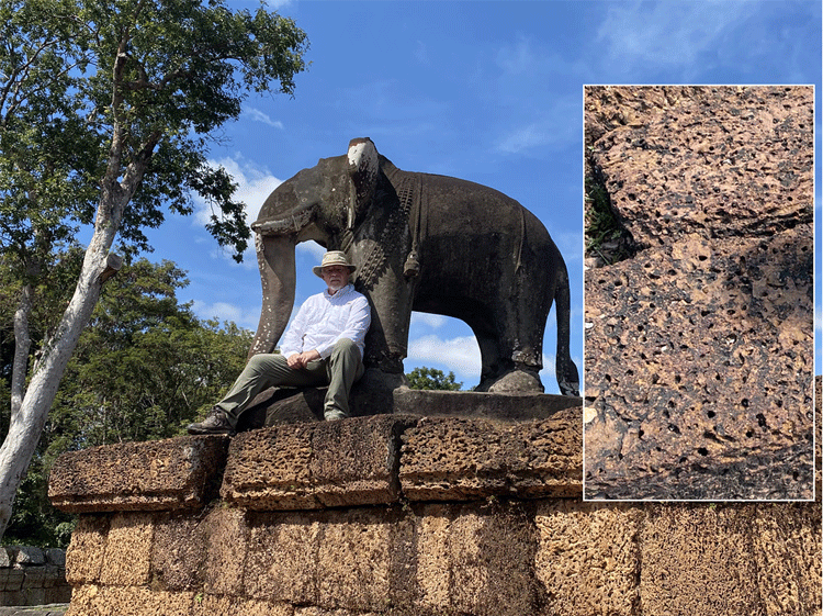 Laterite at East Mebon temple, Angkor, Cambodia