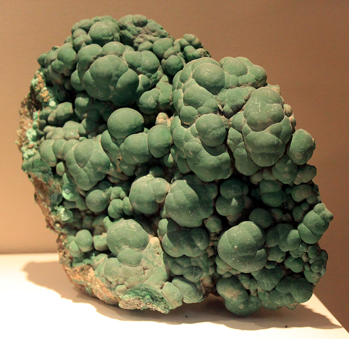 malachite, natural luster